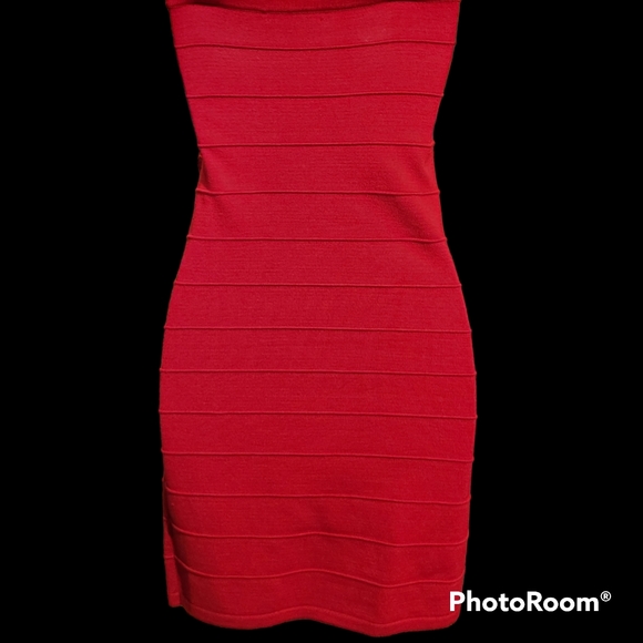 Red Dress S Sequins Party Bandeau Dress - Picture 8 of 11